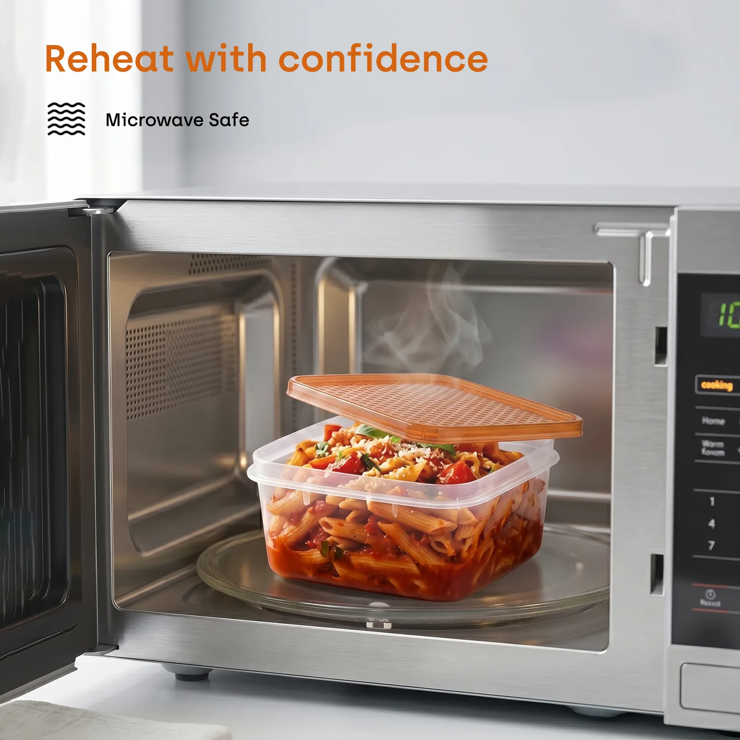 Shallow Store Smart microwave-safe feature