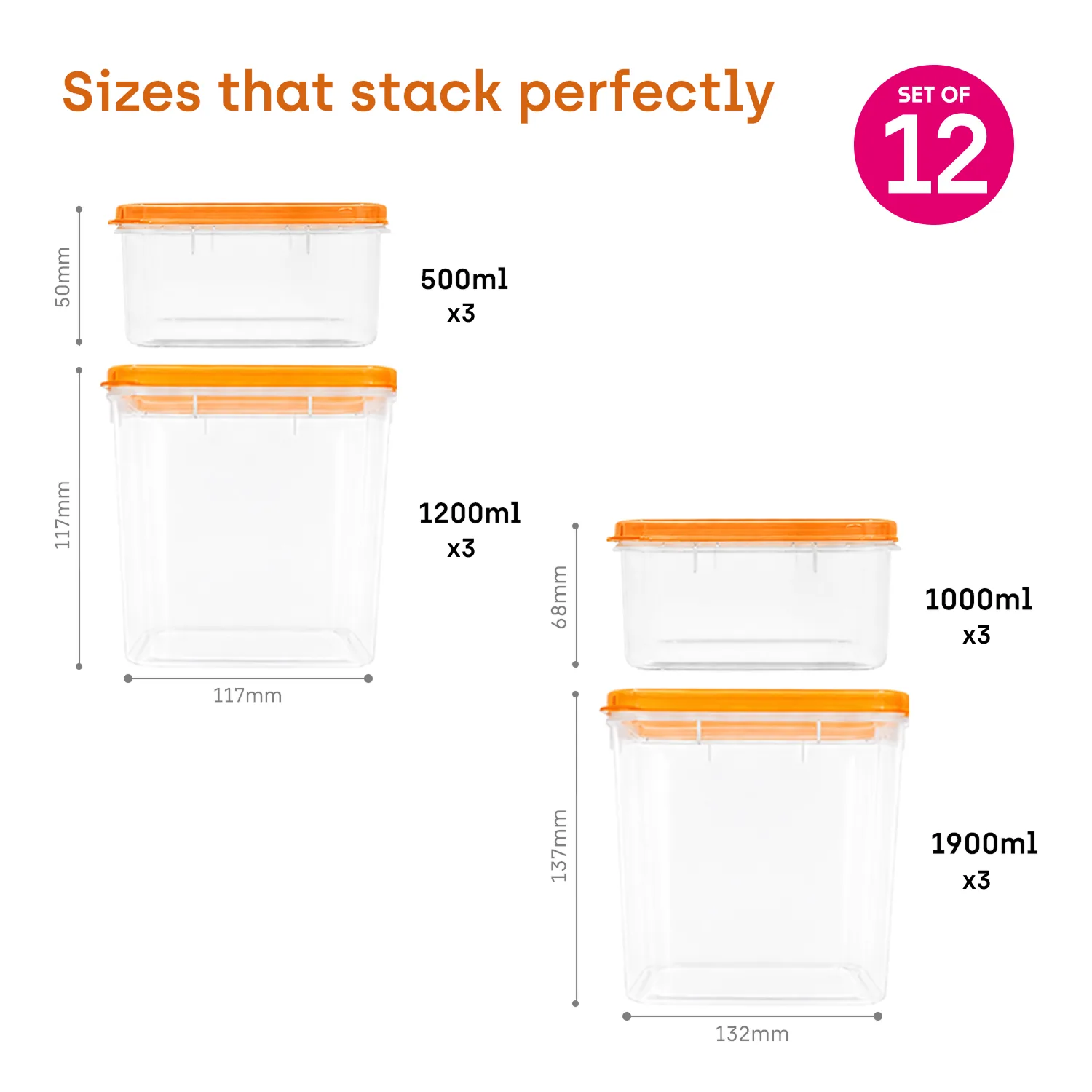 Store Smart mixed set of twelve sizes and contents