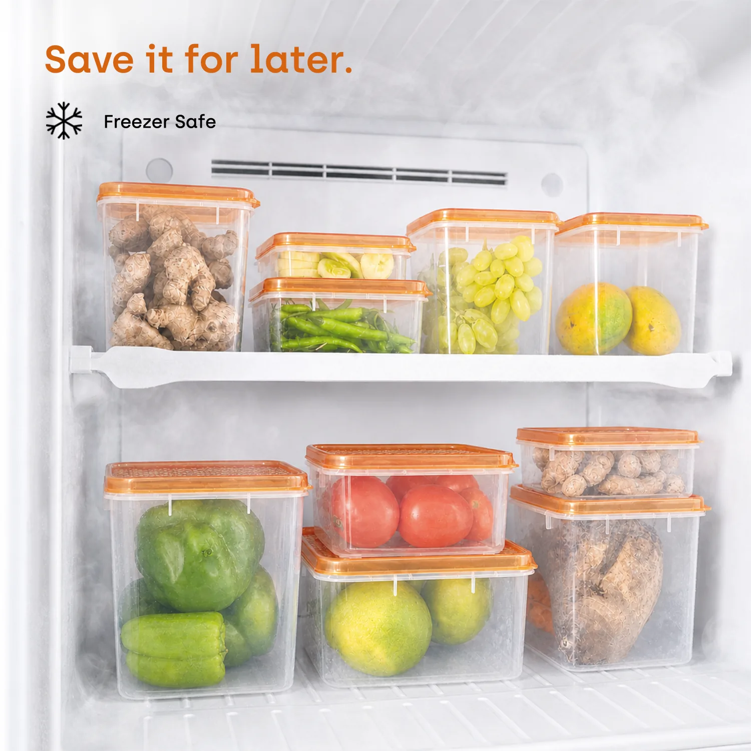Store Smart mixed set freezer-safe feature