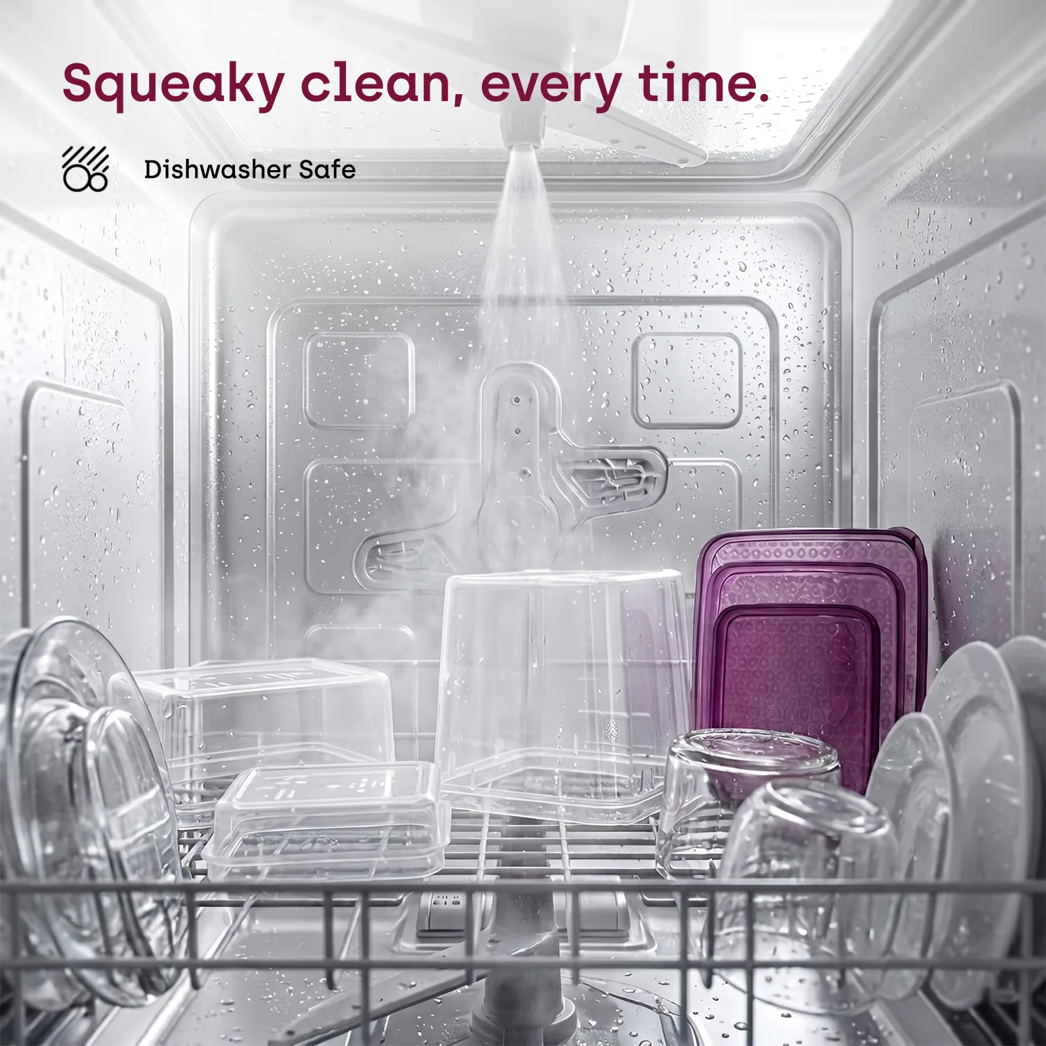 Purple Store Smart mixed set stacking and nesting feature